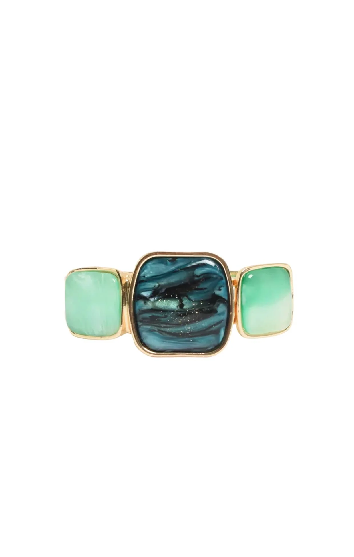 AMARIS HINGE BANGLE IN TEAL - Image 2