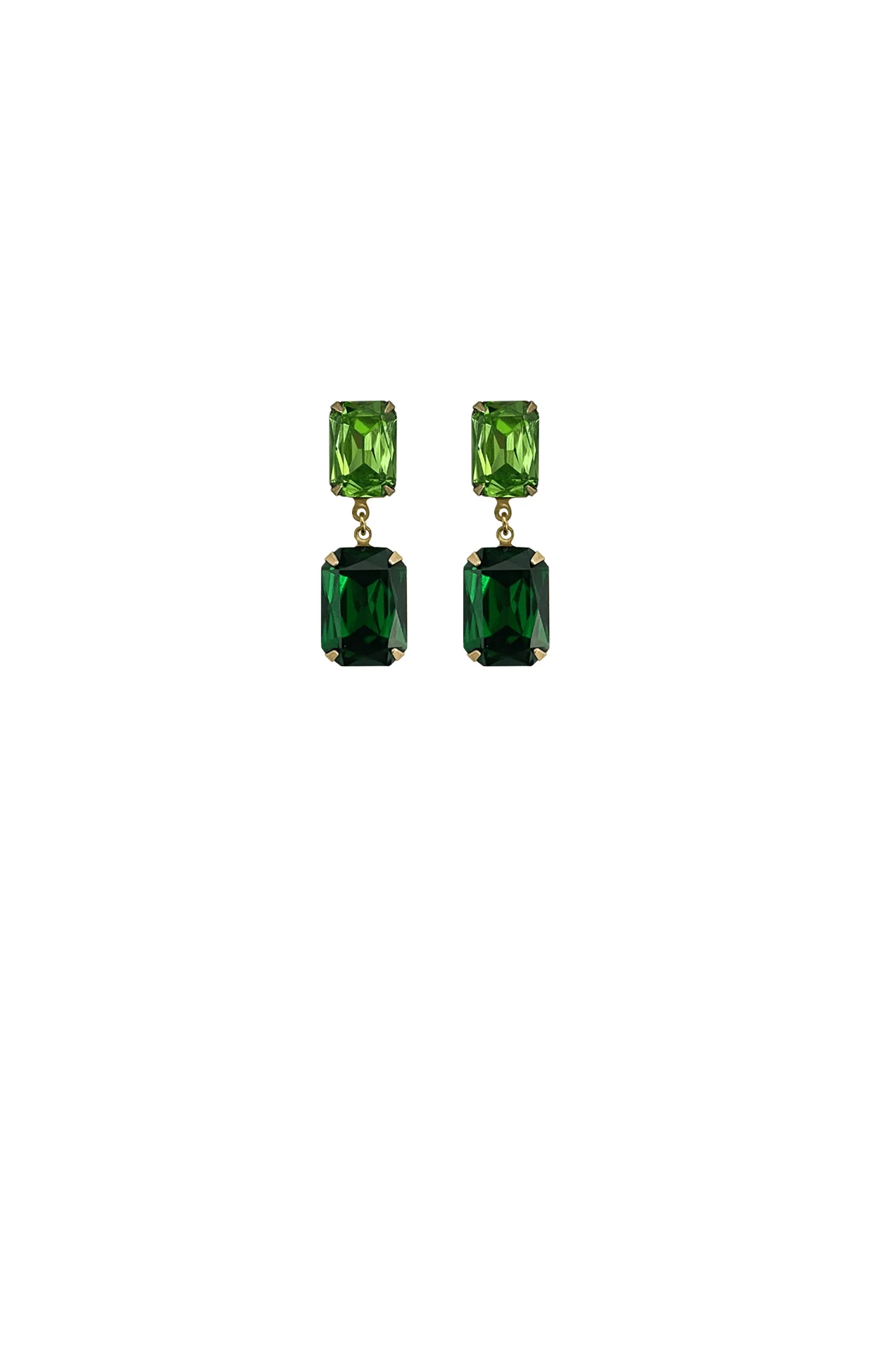 ARABELLA DROP EARRINGS IN PERIDOT EMERALD