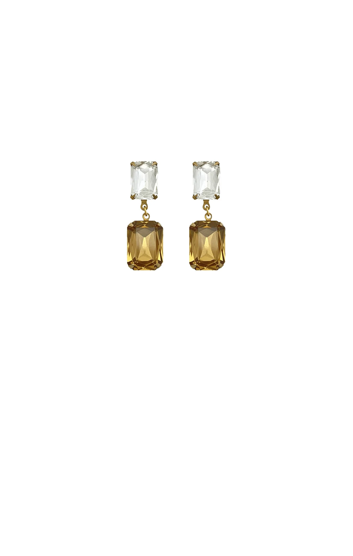 ARABELLA DROP EARRINGS IN CRYSTAL AMBER