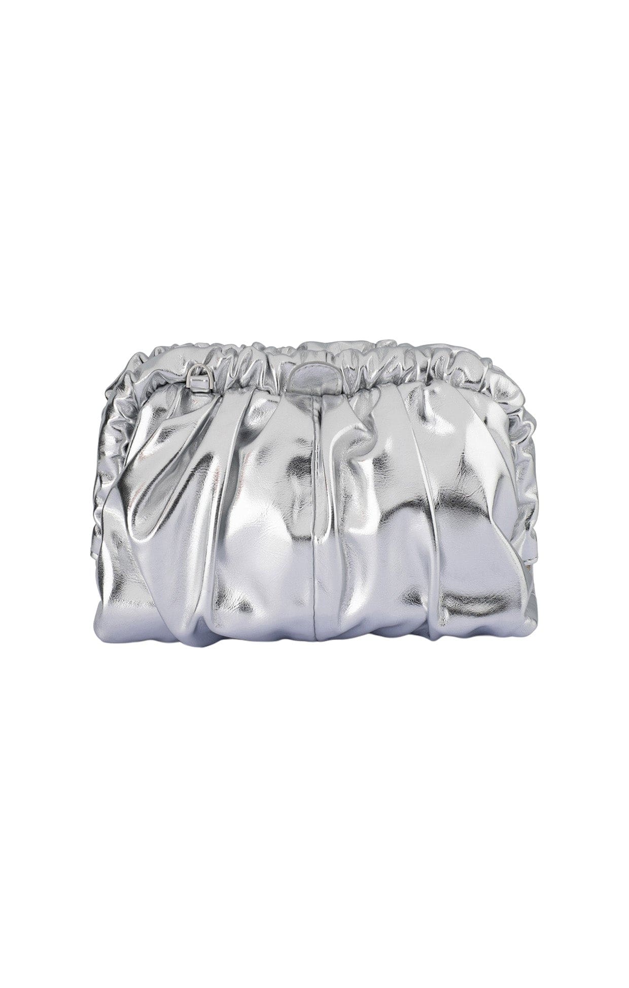BETTY METALLIC CLUTCH BAG IN SILVER