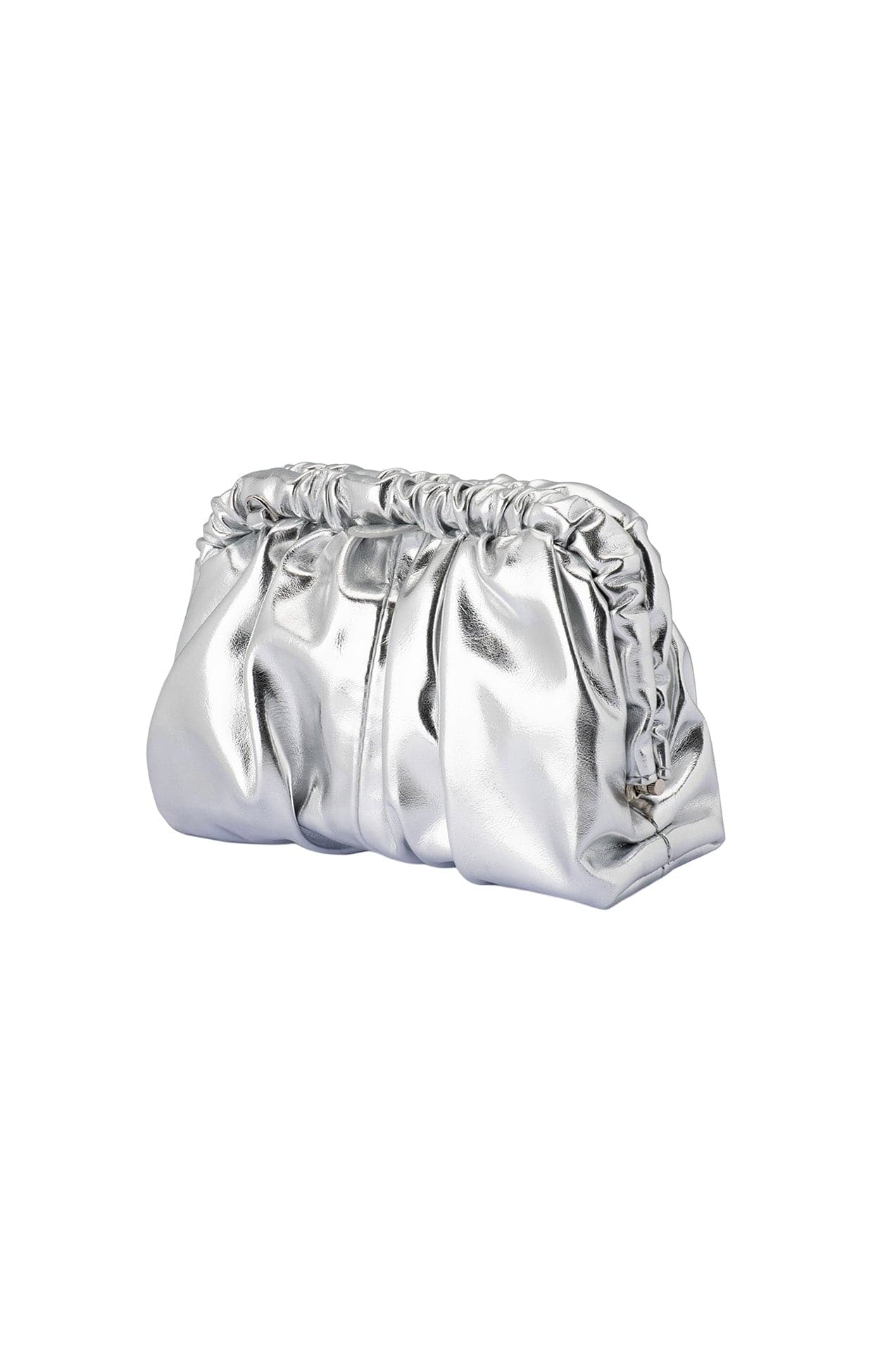 BETTY METALLIC CLUTCH BAG IN SILVER - Image 2