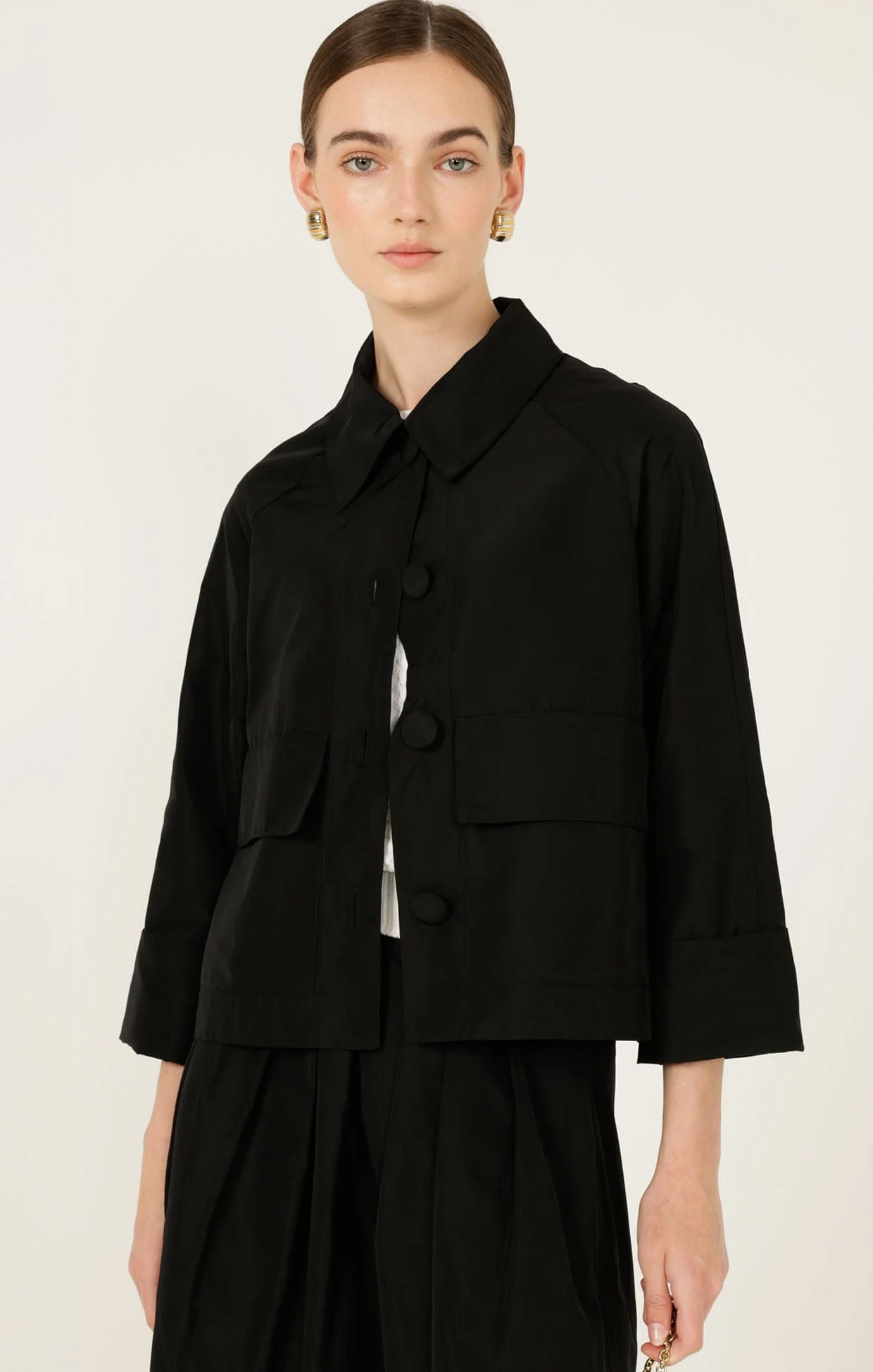 BUTTON UP CROPPED JACKET - Image 7