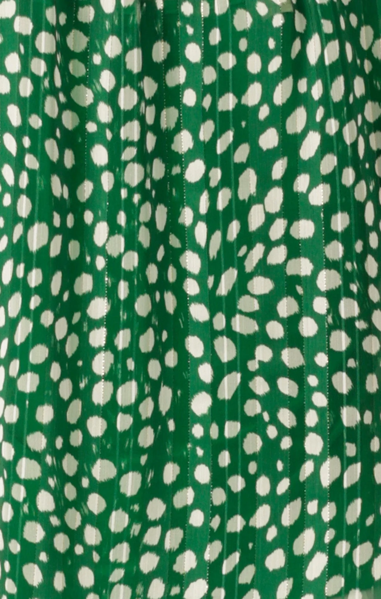 CLOUDLAND WRAP DRESS GREEN WHITE SPOT - Image 8