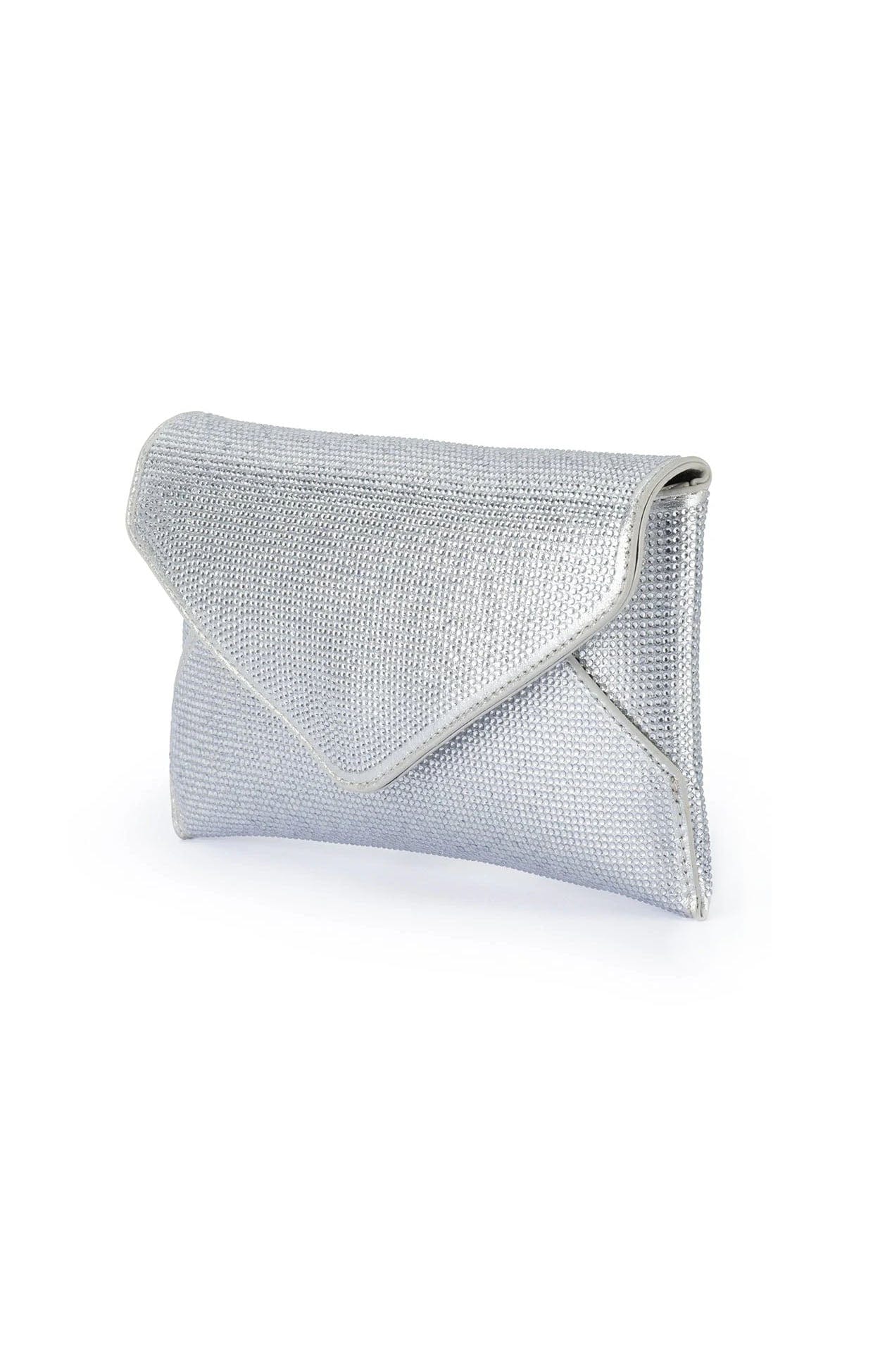 ELOISE CRYSTAL CLUTCH BAG IN SILVER - Image 3