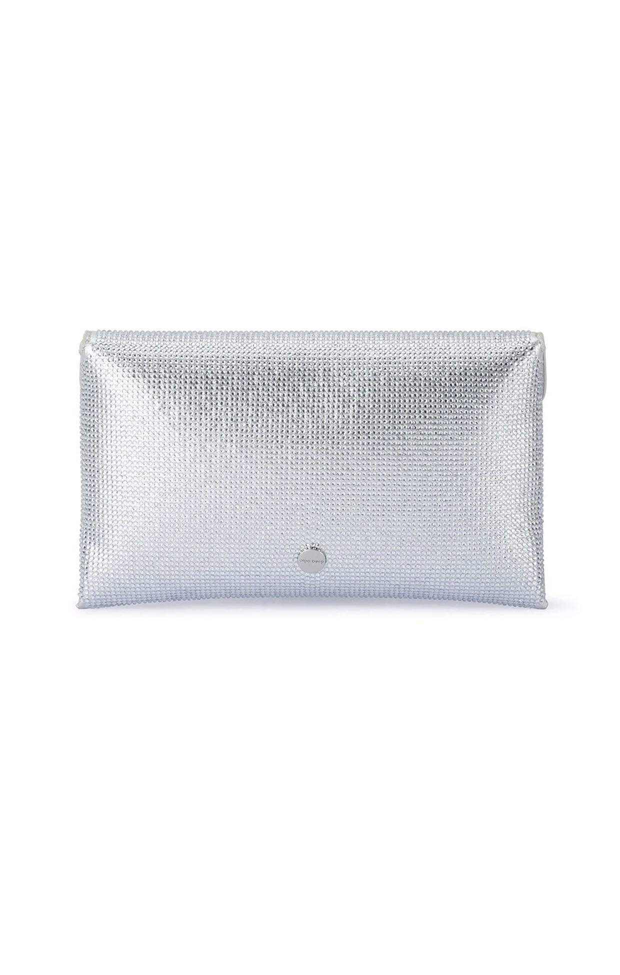 ELOISE CRYSTAL CLUTCH BAG IN SILVER - Image 5