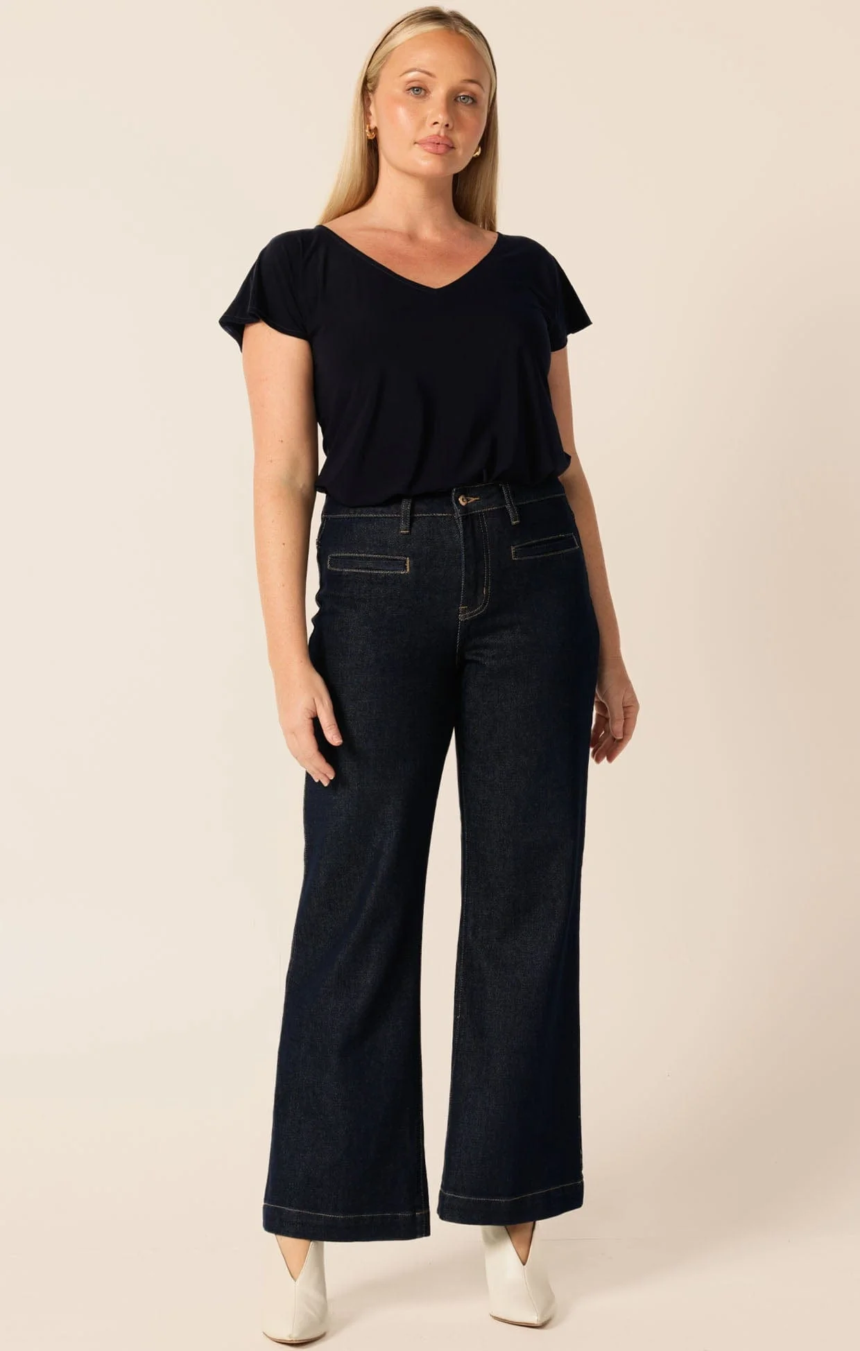 FREYA WIDE LEG JEAN IN INDIGO - Image 3
