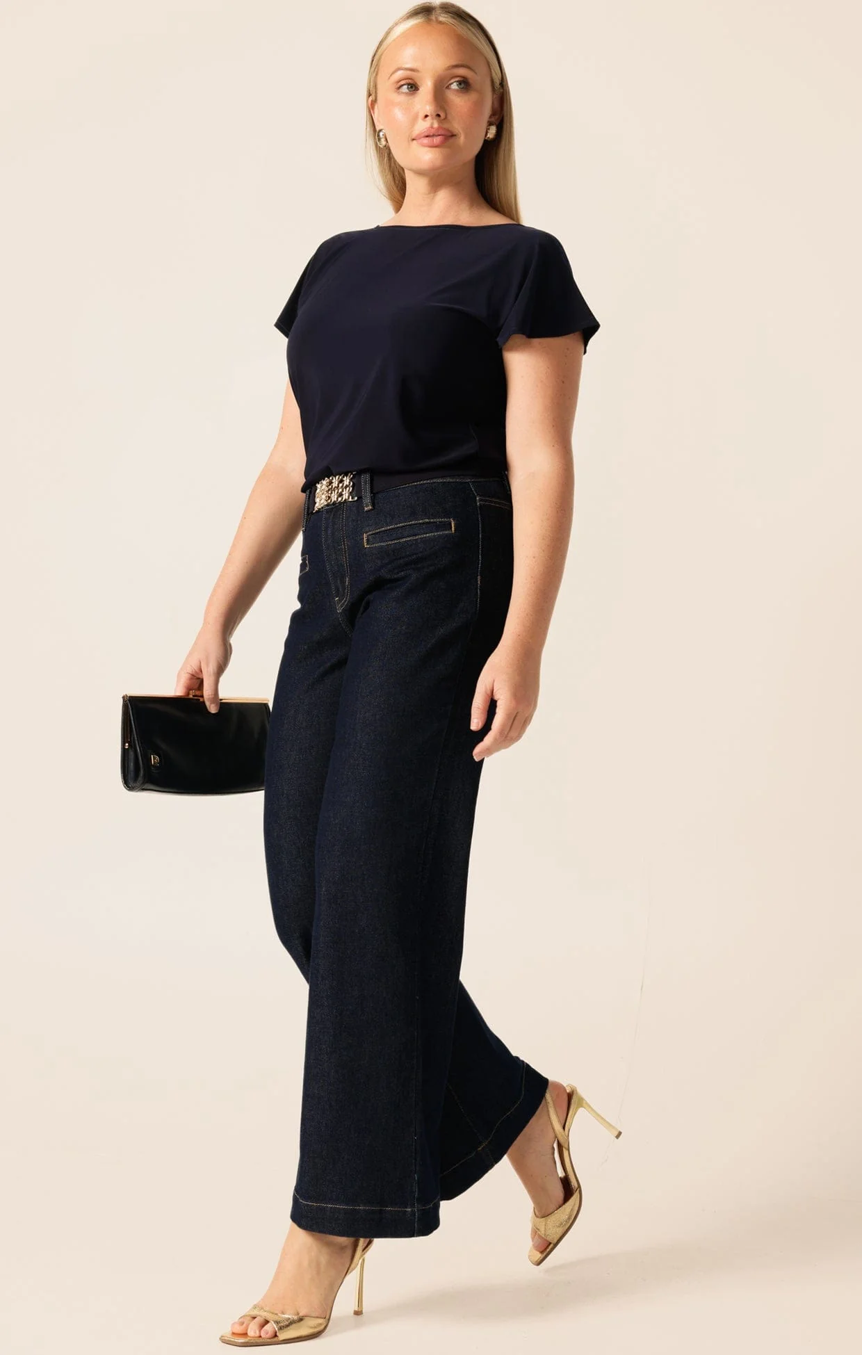 FREYA WIDE LEG JEAN IN INDIGO - Image 4