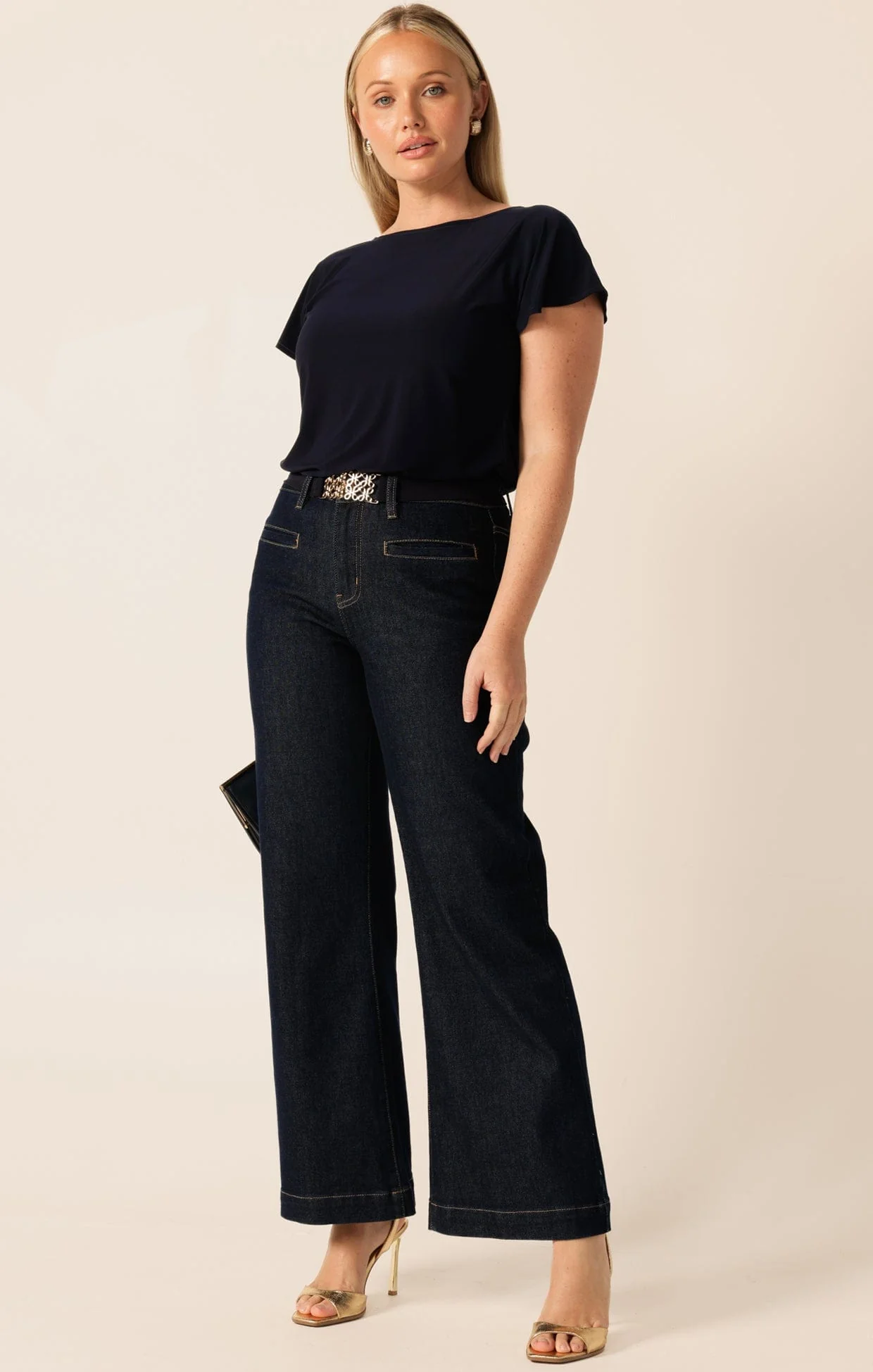 FREYA WIDE LEG JEAN IN INDIGO - Image 6