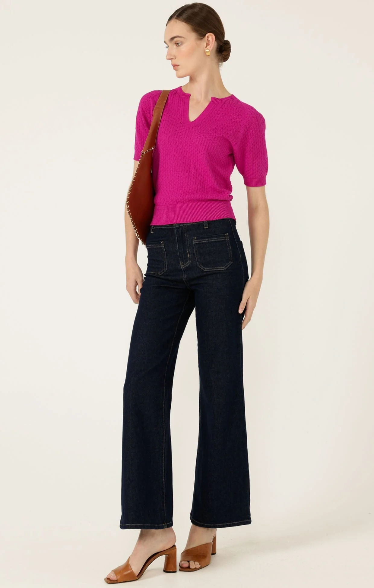 HARPER WIDE LEG JEAN IN INDIGO - Image 3