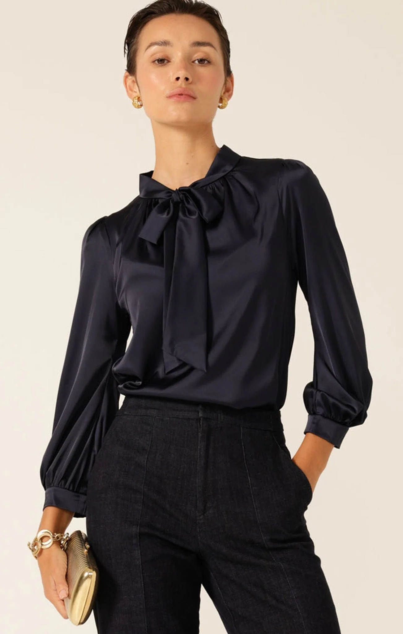 HATCHIE BLOUSE IN NAVY - Image 4