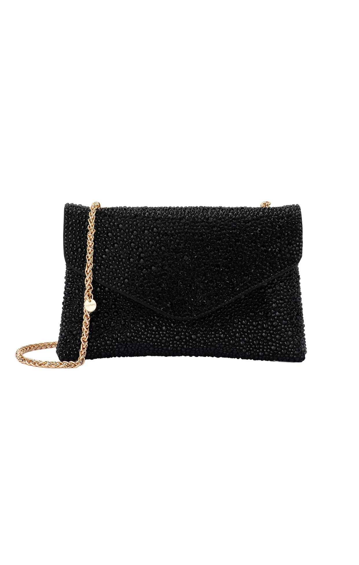 HATTIE CRYSTAL SHOULDRE BAG IN BLACK