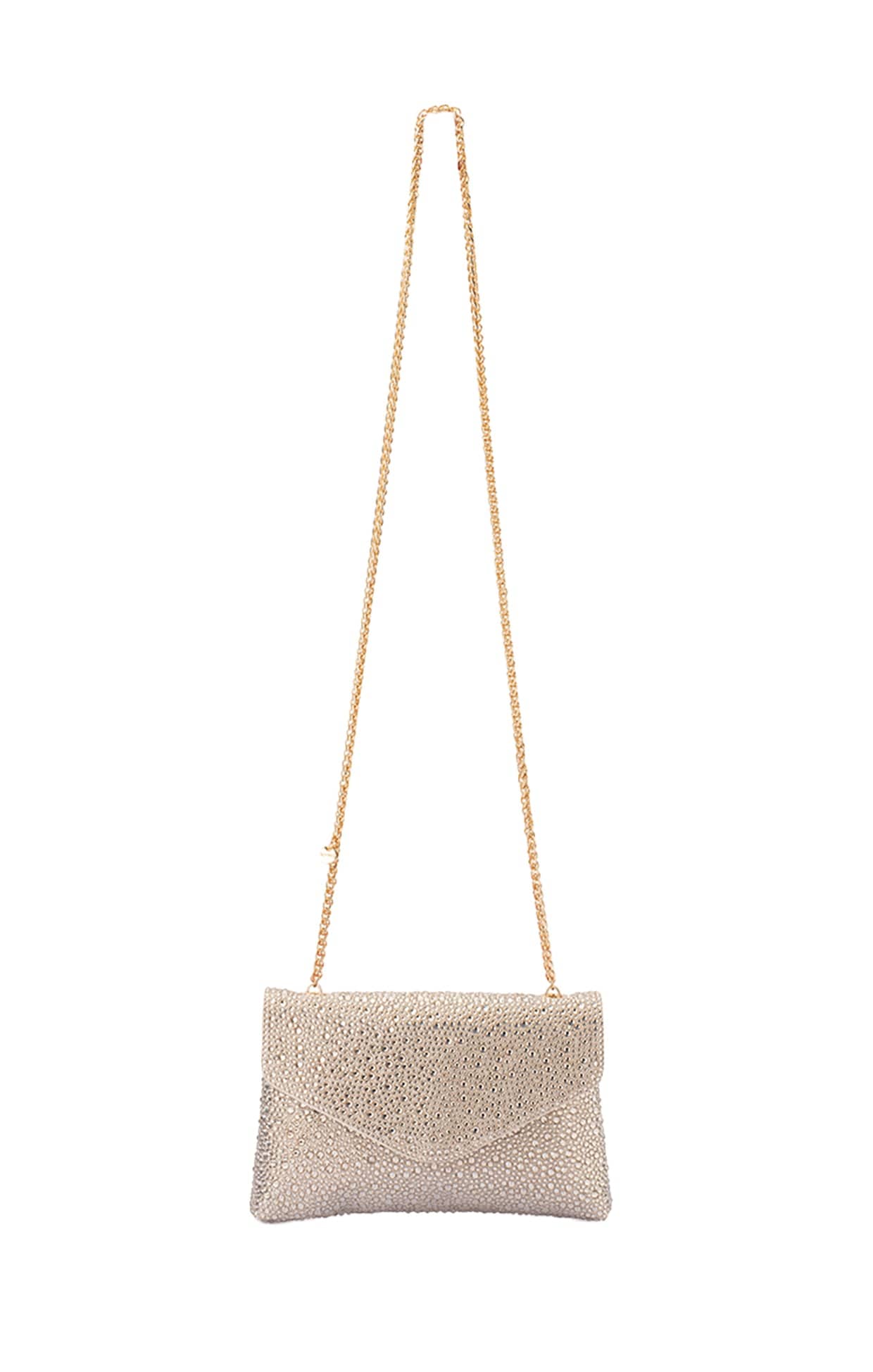 HATTIE CRYSTAL SHOULDRE BAG IN CHAMPAGNE - Image 2