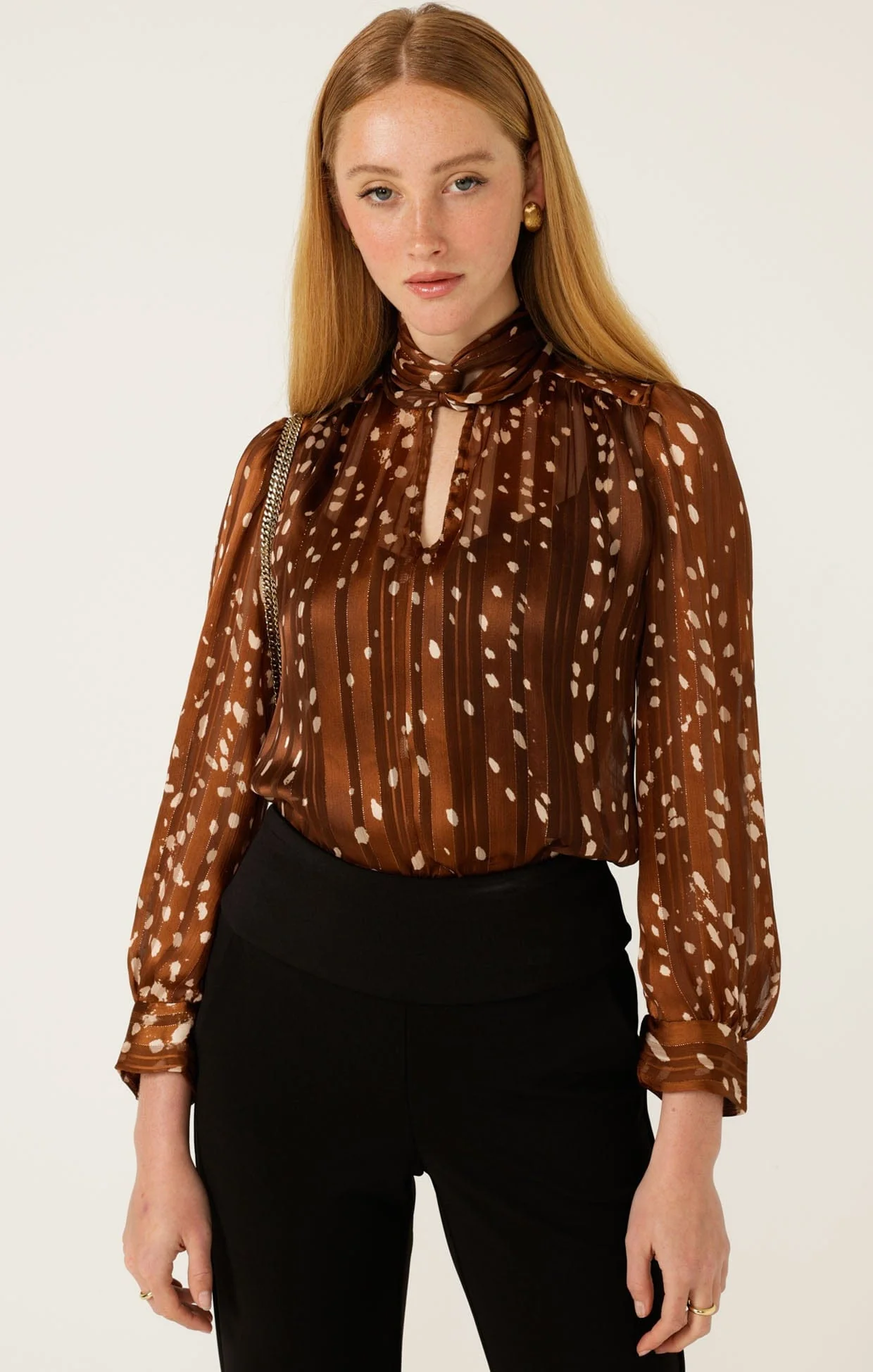 HAZEL TIE FRONT BLOUSE