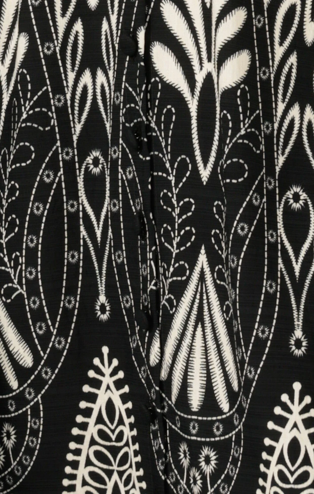 INDIE SHIRTMAKER DRESS IN BLACK CREAM - Image 8