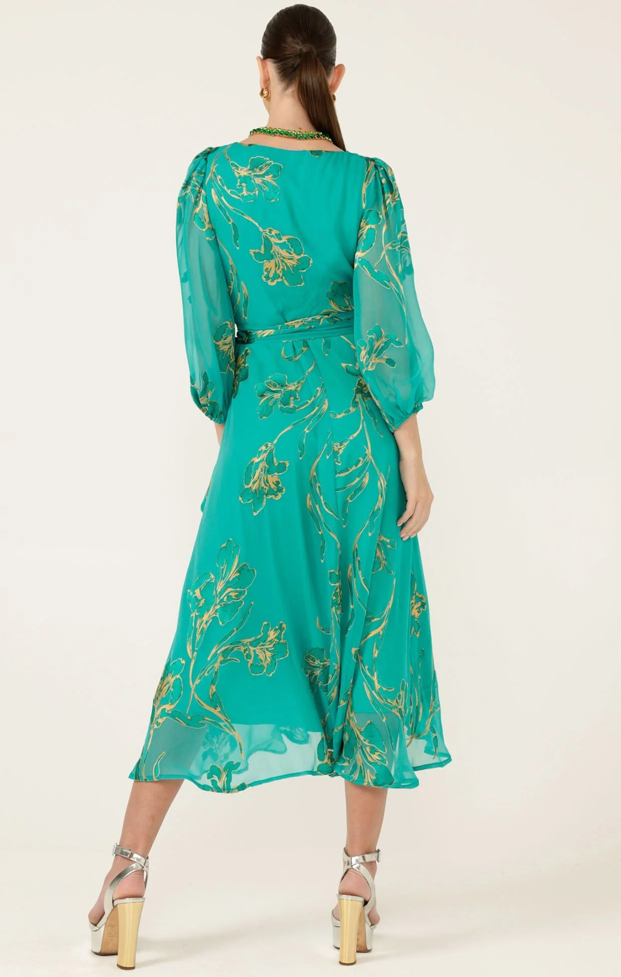 LORELEI WRAP MIDI DRESS - Image 7