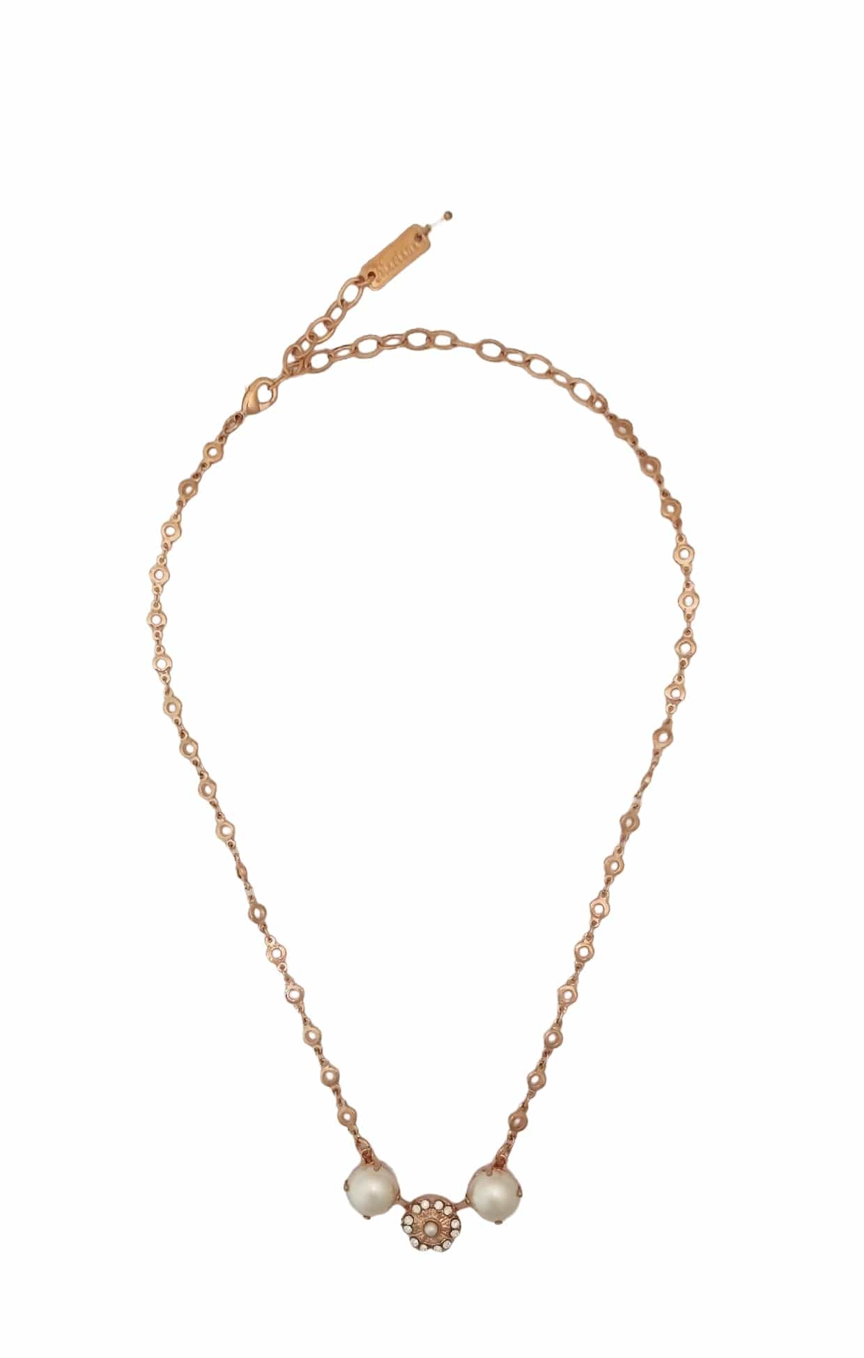 LUCERNE NECKLACE IN PEARL CRYSTAL