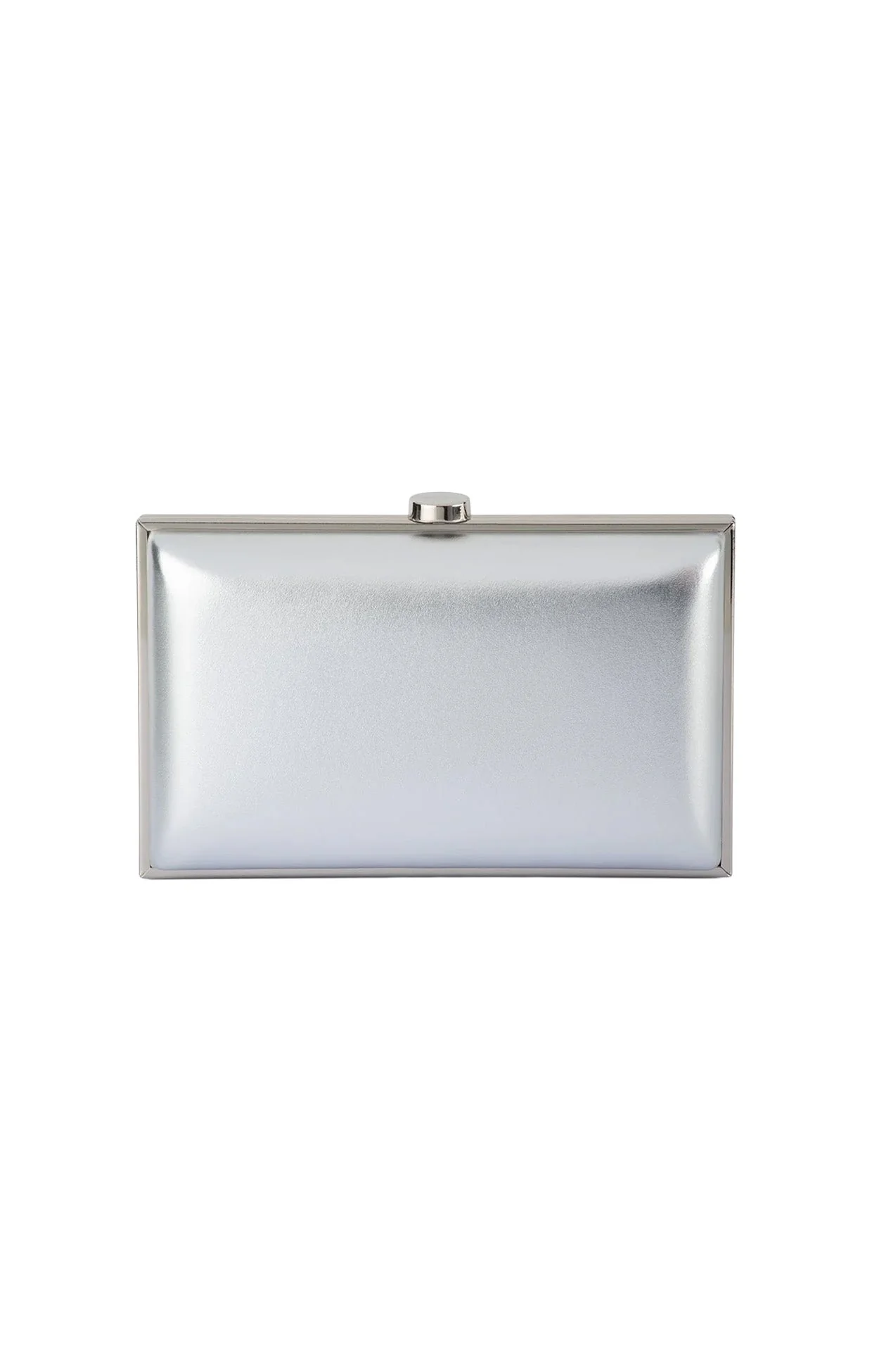 LUCY METALLIC CLUTCH BAG IN SILVER