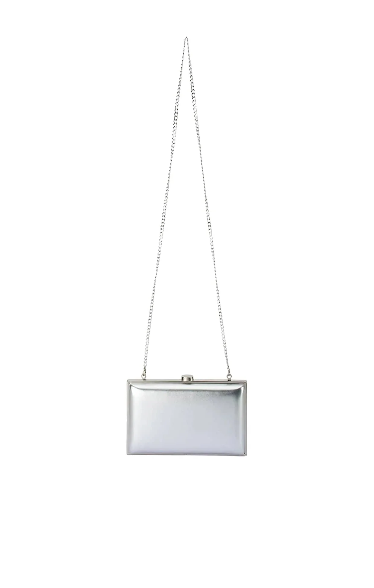 LUCY METALLIC CLUTCH BAG IN SILVER - Image 3