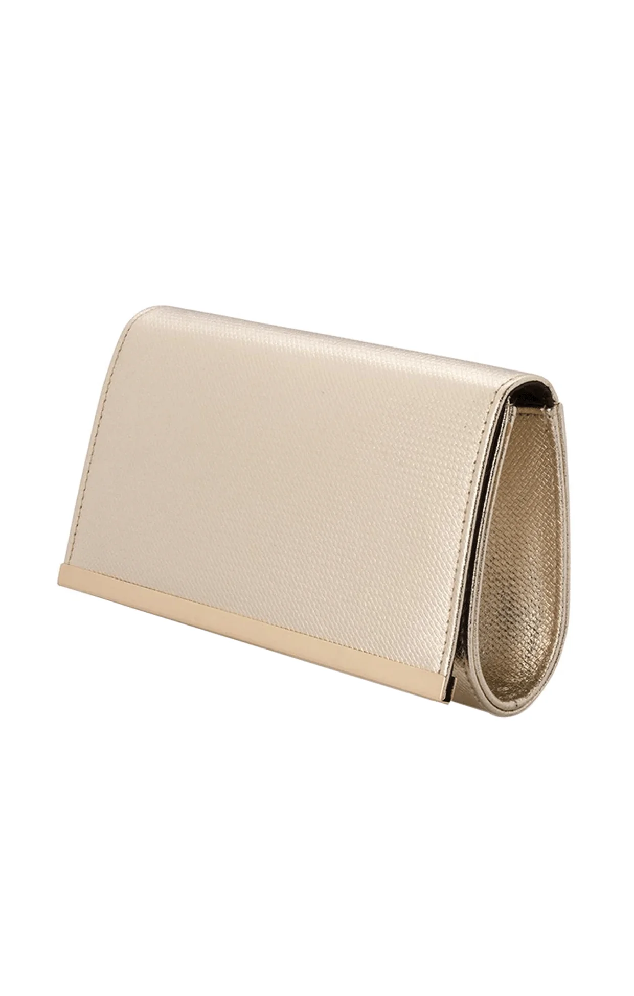 MADDIE FOLDOVER CLUTCH IN GOLD - Image 3
