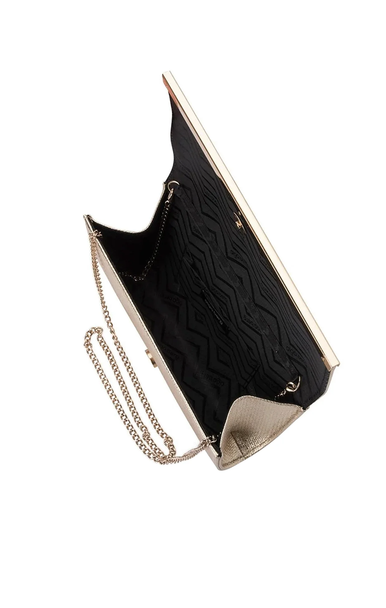 MADDIE FOLDOVER CLUTCH IN GOLD - Image 4