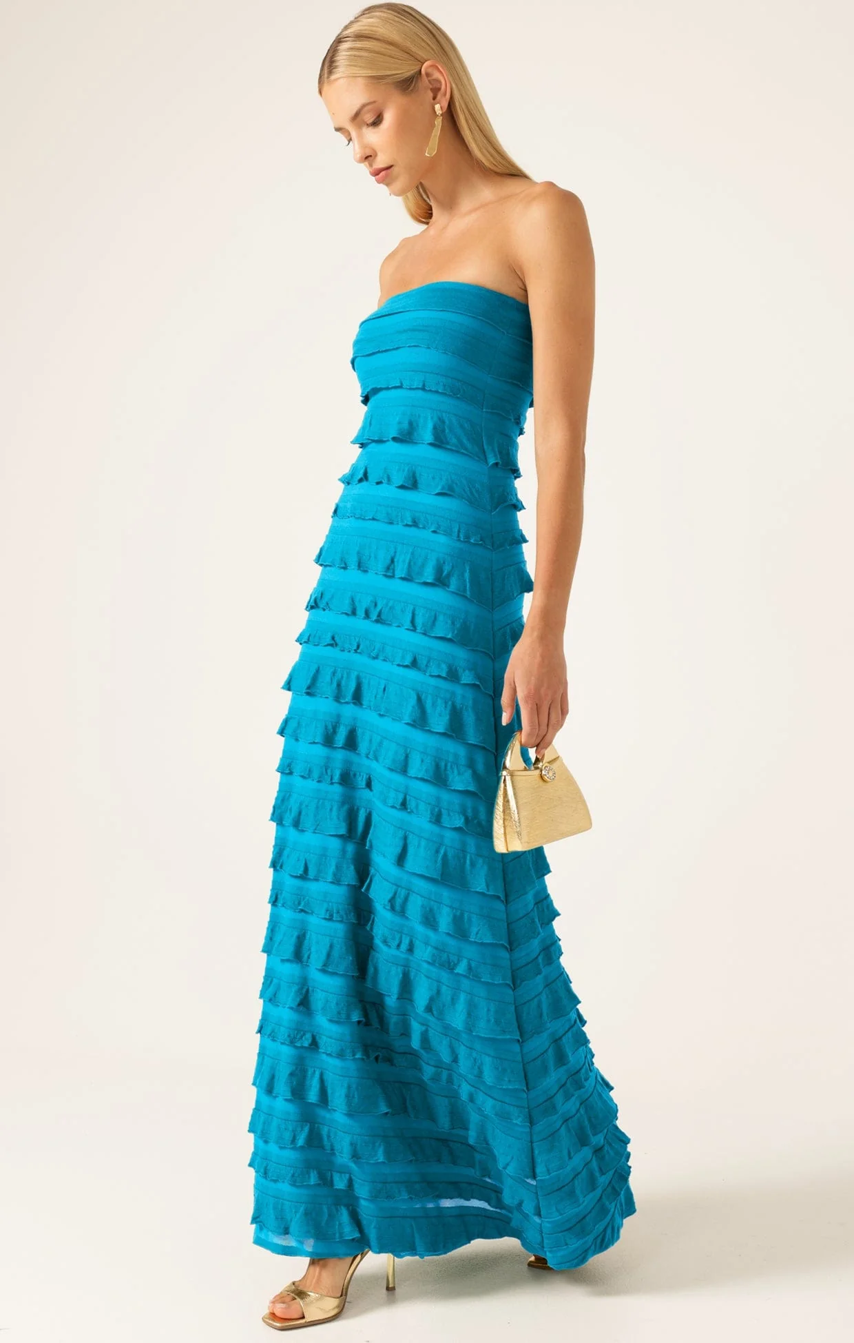 MADDISON DRESS IN AQUA BLUE - Image 4