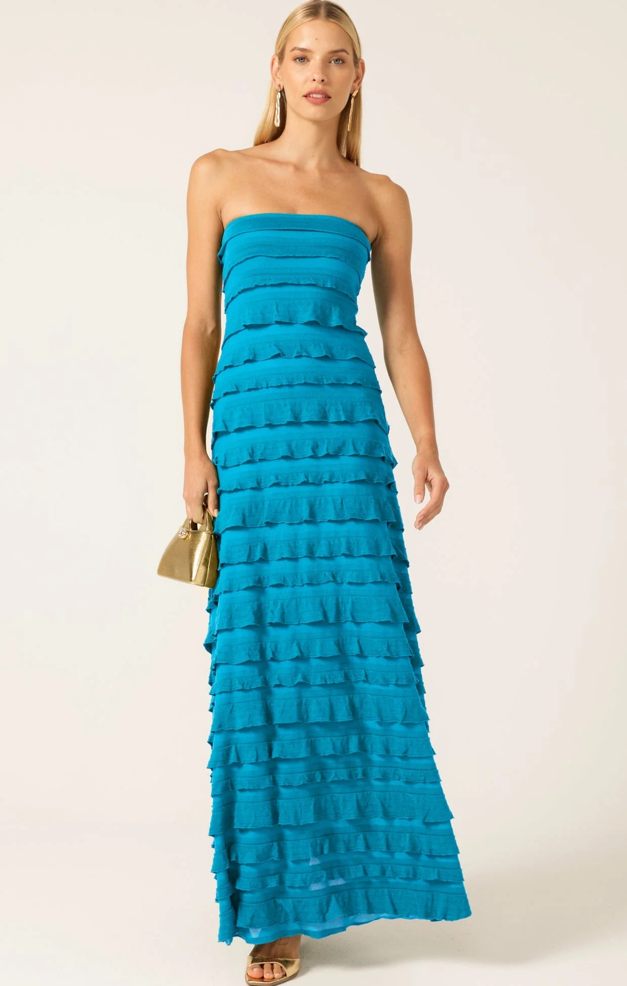 MADDISON DRESS IN AQUA BLUE - Image 6