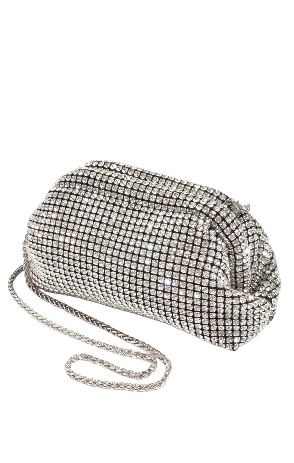 MARISA DIAMANTE CLUTCH BAG IN SILVER - Image 2