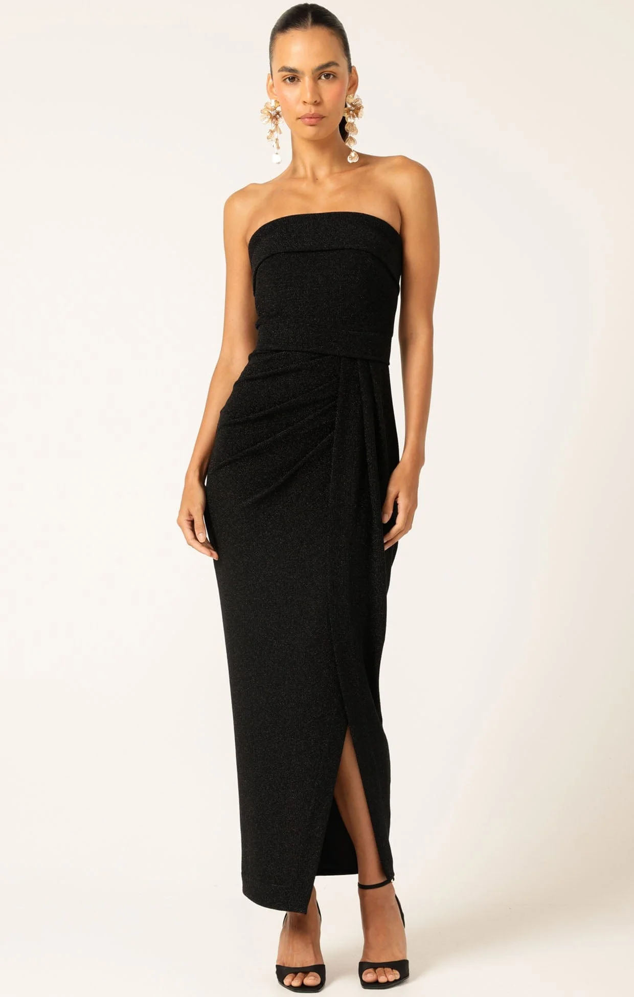 MERLE STRAPLESS MAXI DRESS IN BLACK - Image 2