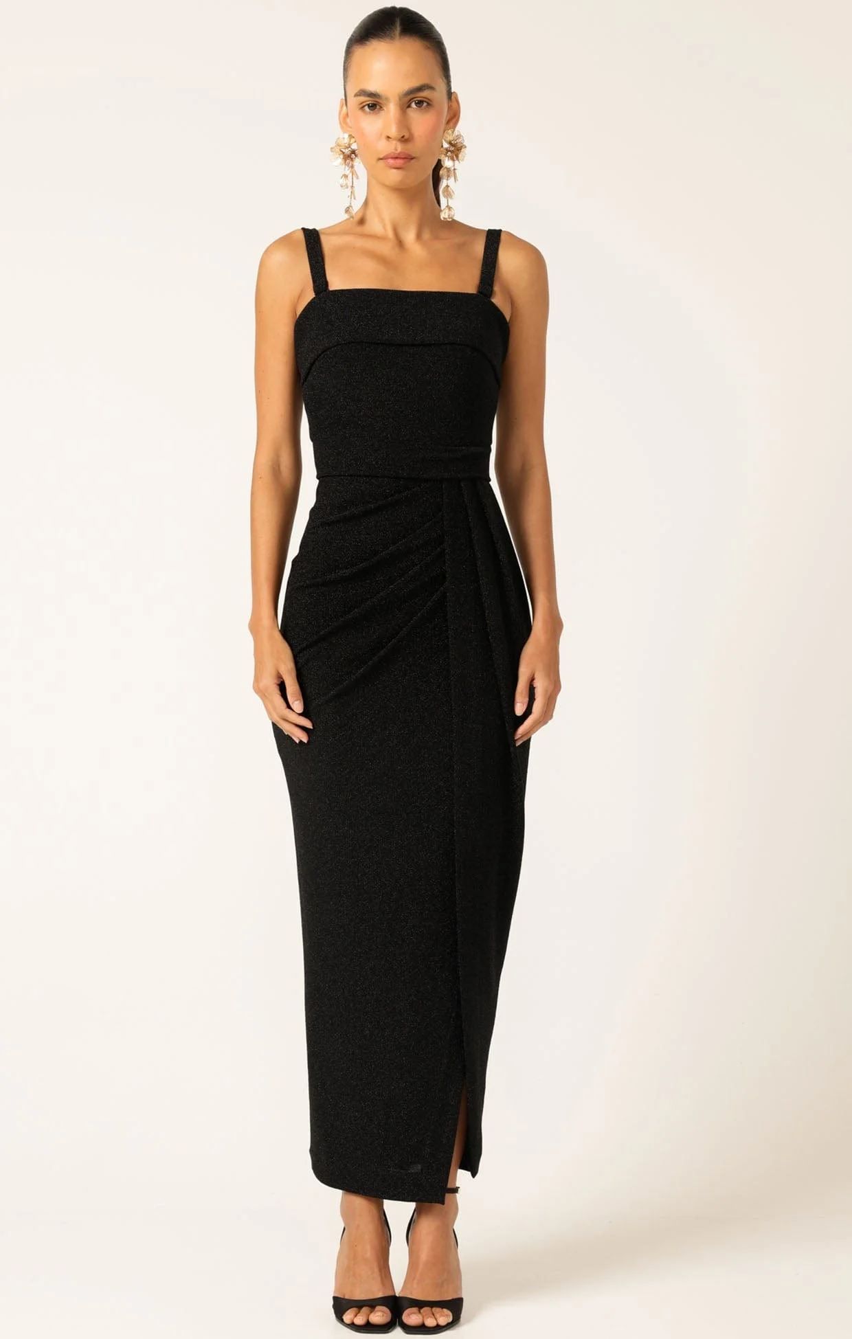 MERLE STRAPLESS MAXI DRESS IN BLACK - Image 3