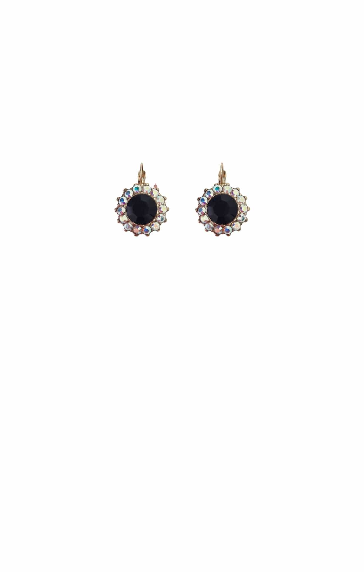 MIAMI EARRINGS IN BLACK CRYSTAL