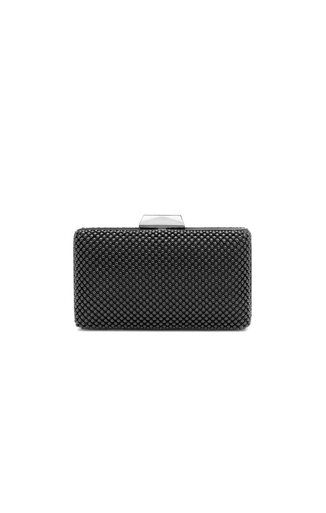 NATASHA BALL MESH CLUTCH IN BLACK