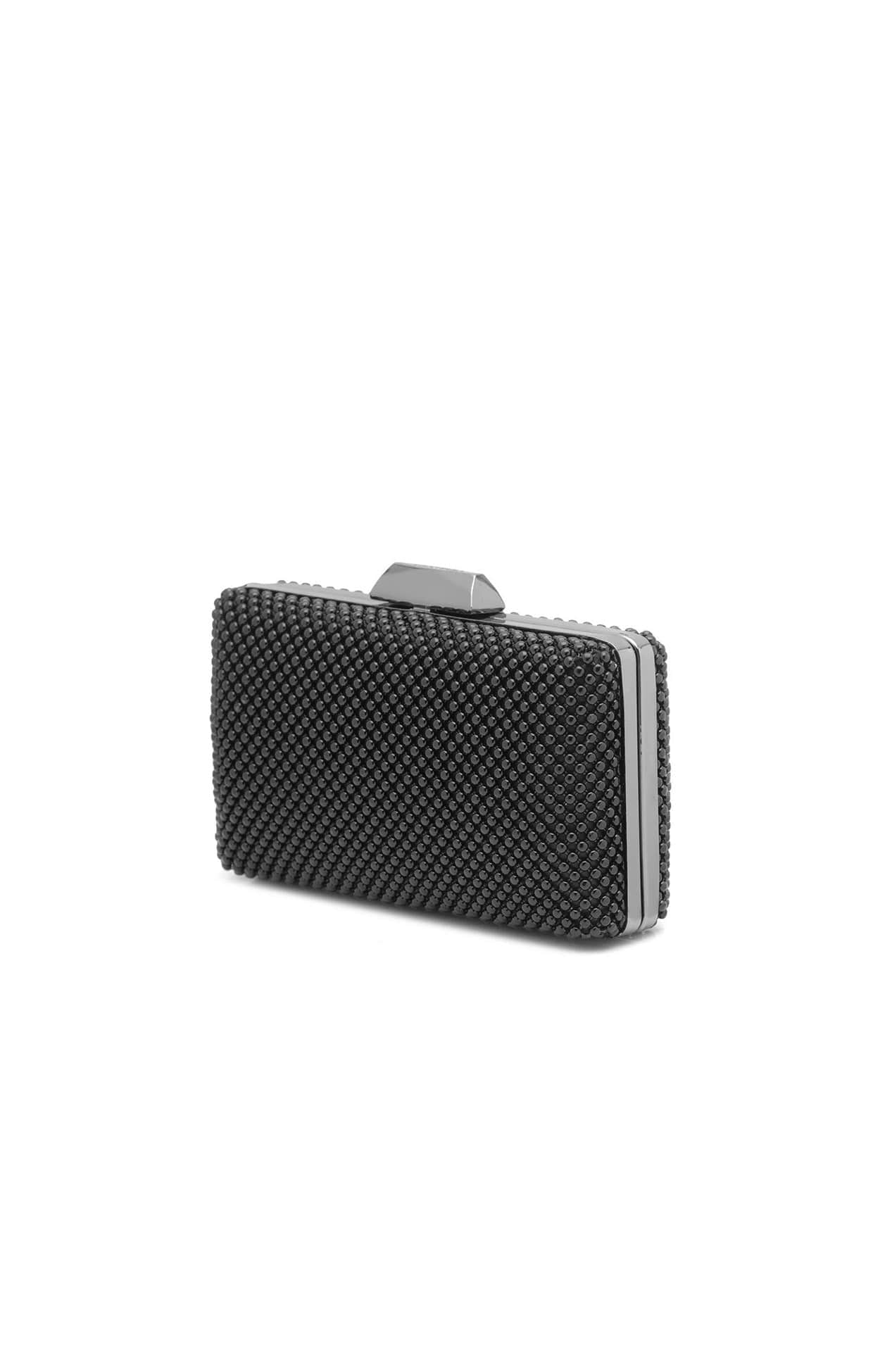 NATASHA BALL MESH CLUTCH IN BLACK - Image 2