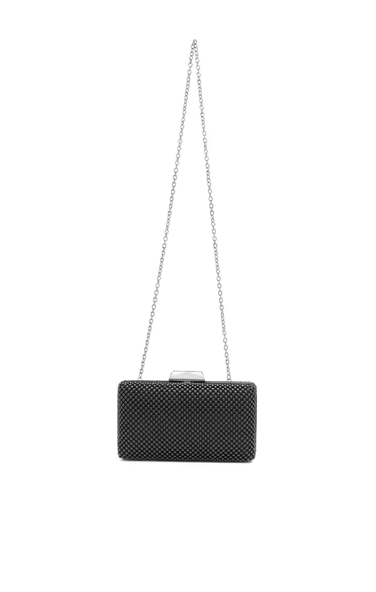 NATASHA BALL MESH CLUTCH IN BLACK - Image 3