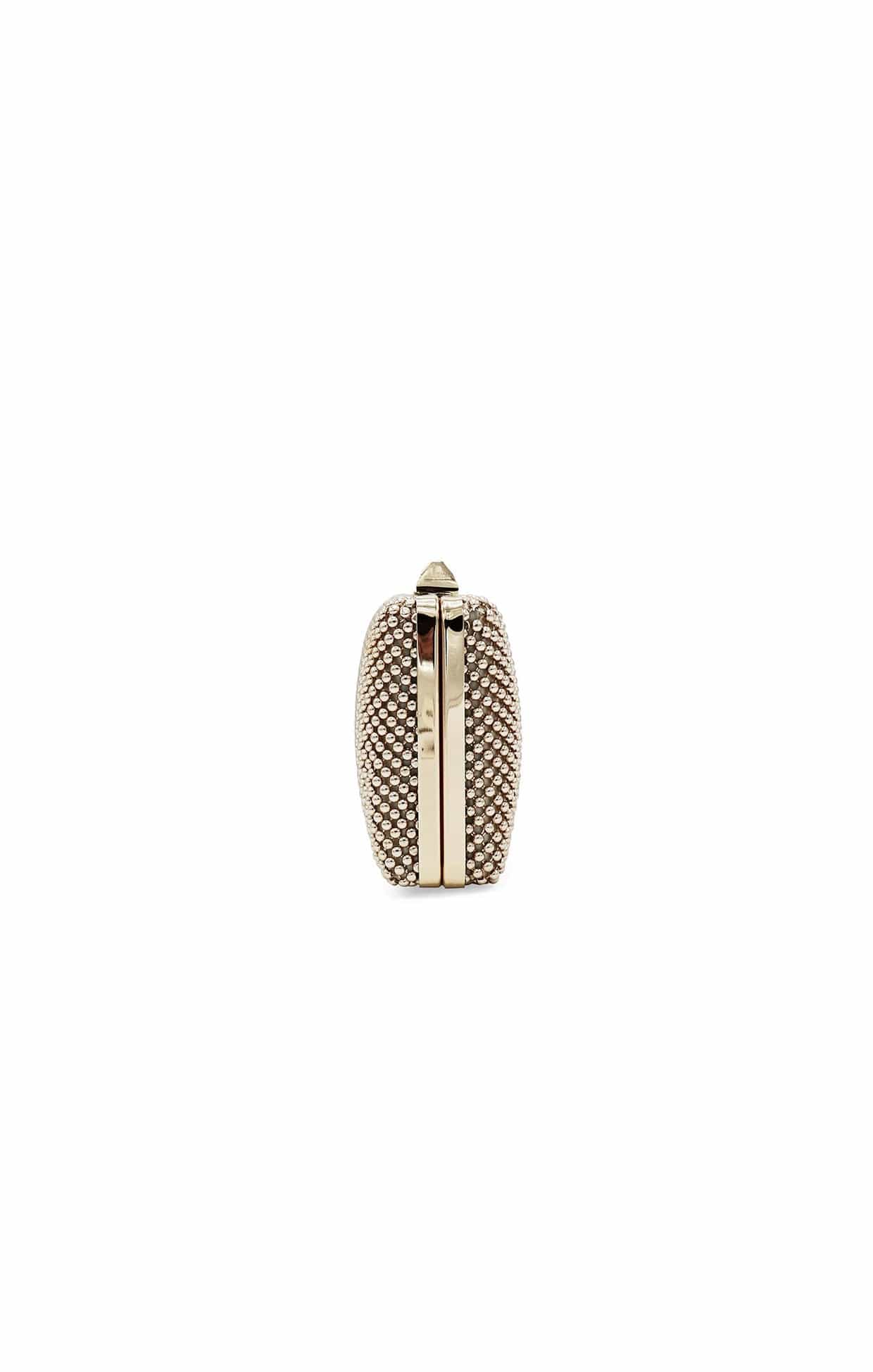 NATASHA BALL MESH CLUTCH IN GOLD - Image 6