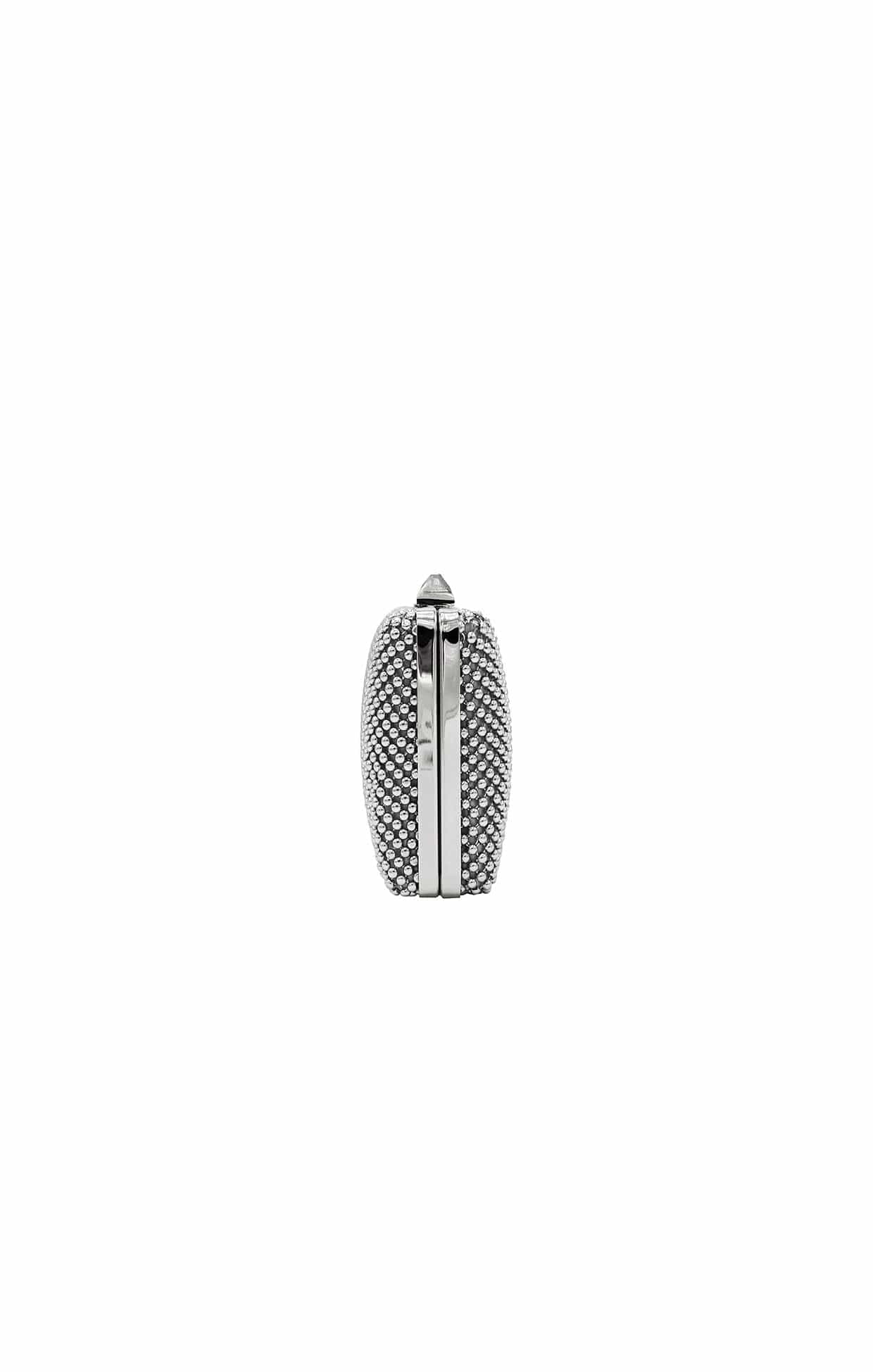NATASHA BALL MESH CLUTCH IN SILVER - Image 6