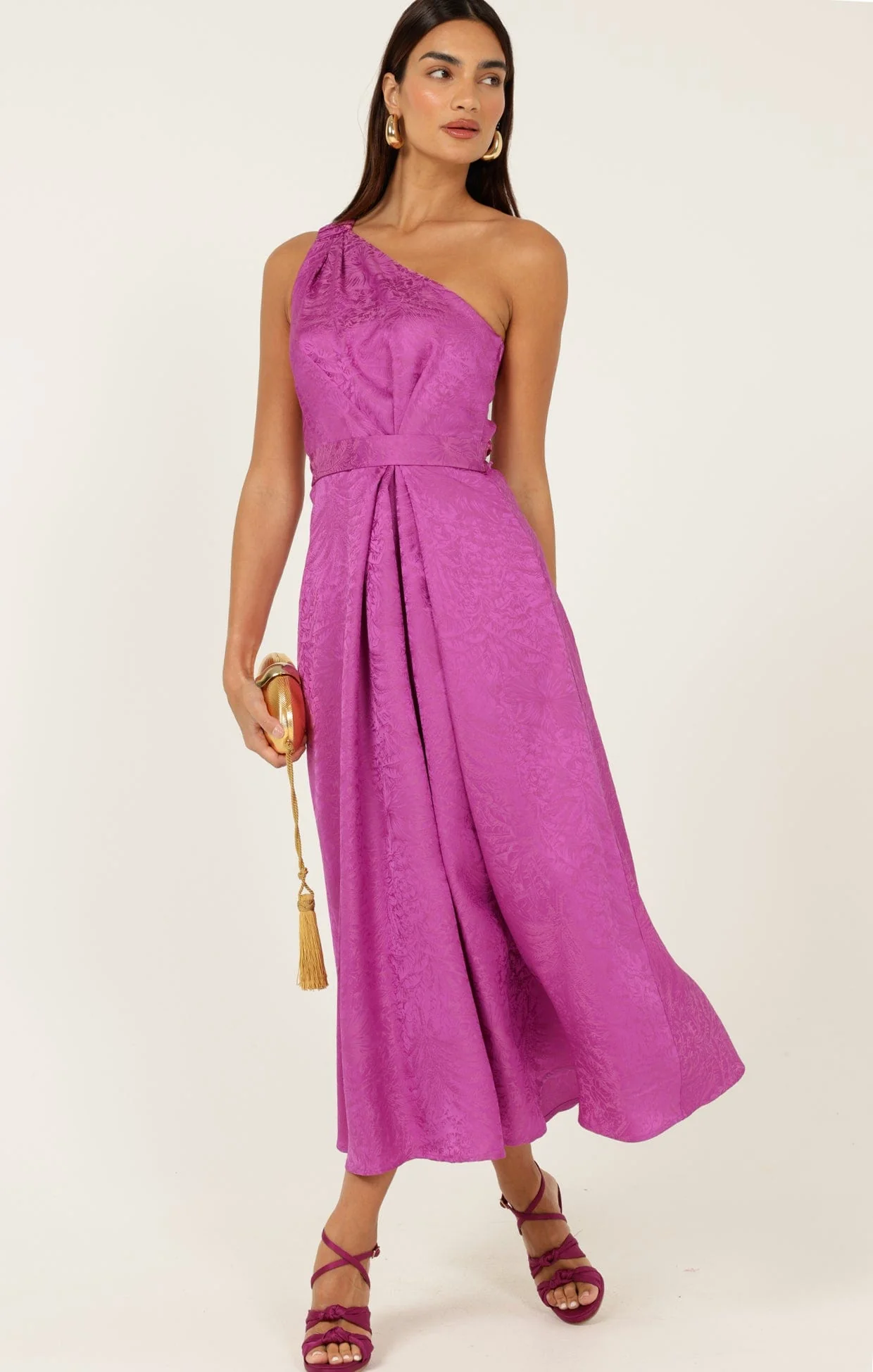 ORLEANS ONE SHOULDER MIDI DRESS - Image 5