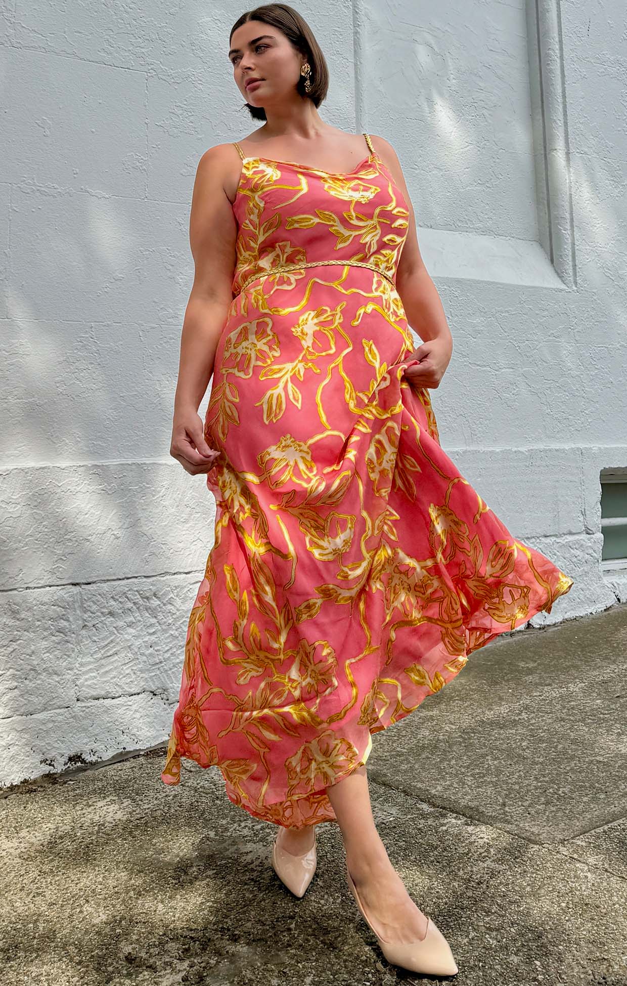 PEACH PHEASANT DRESS - Image 3