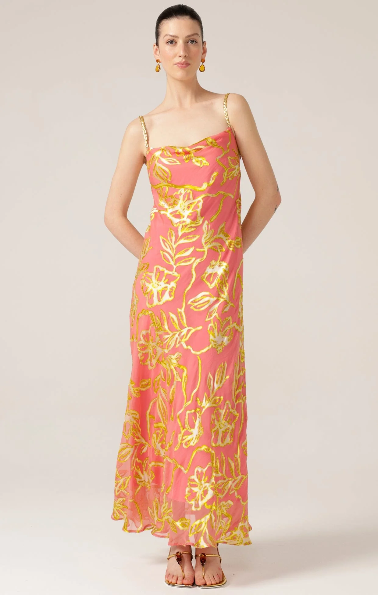 PEACH PHEASANT DRESS - Image 4