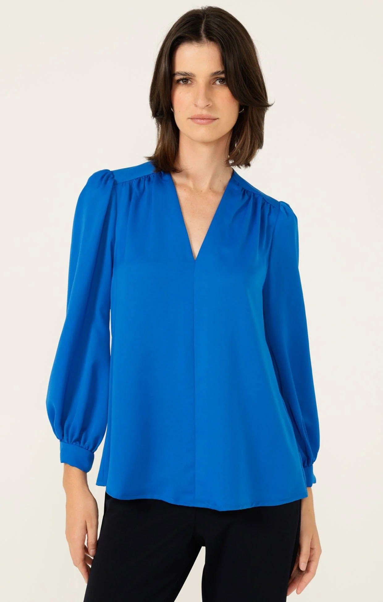 PRUDENCE BLOUSE IN CERULEAN - Image 3