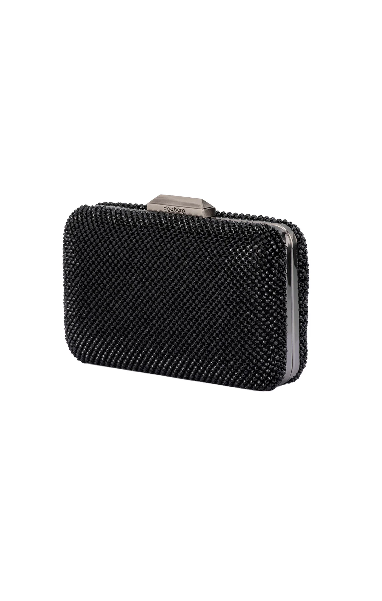 RONNY CRYSTAL MESH CLUTCH IN BLACK - Image 3