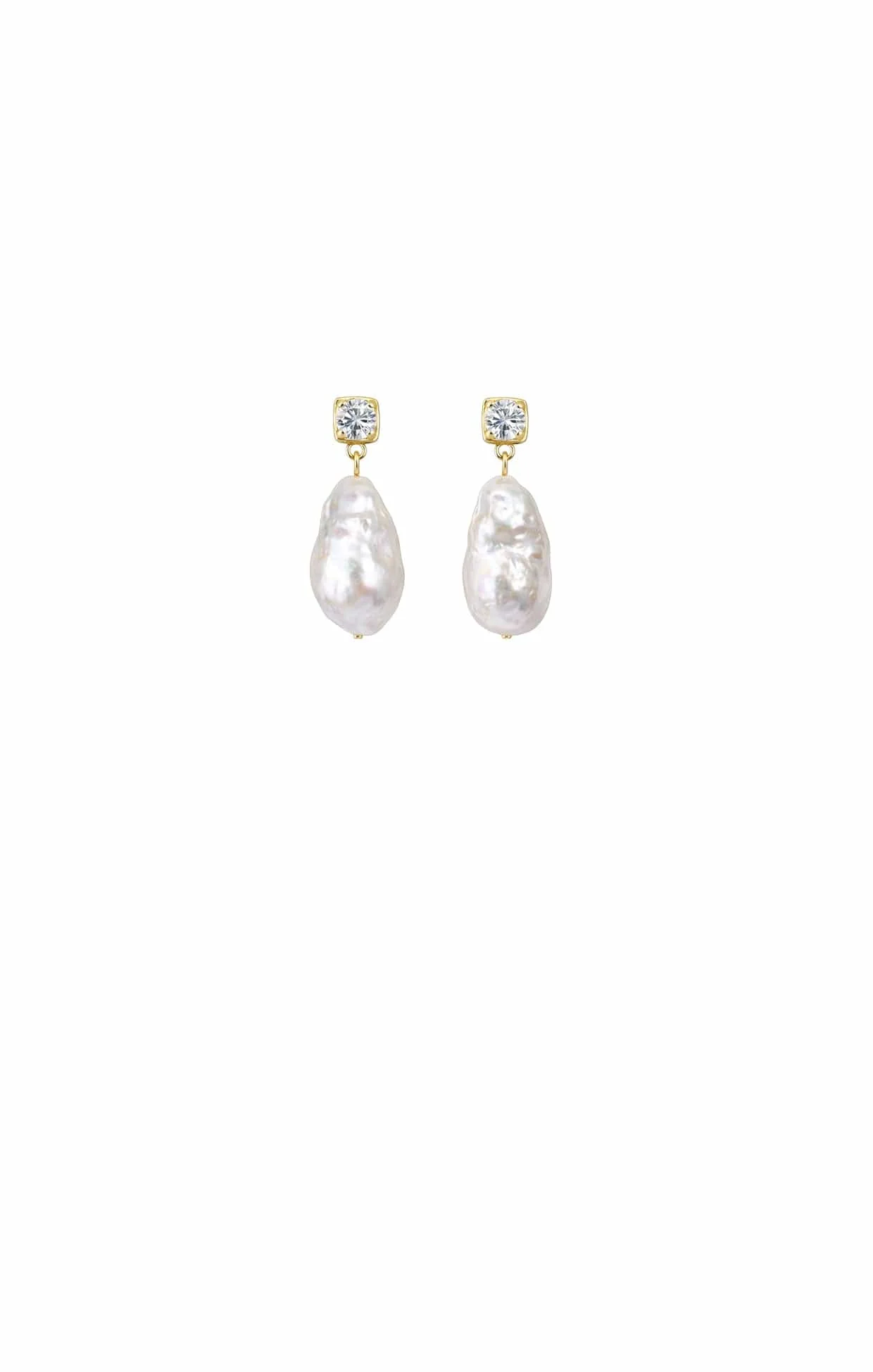 SALLIE GOLD PEARL EARRINGS