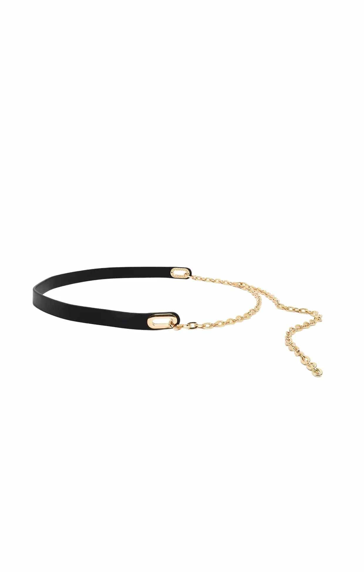 SLOANE CHAIN ACCENT BELT IN BLACK