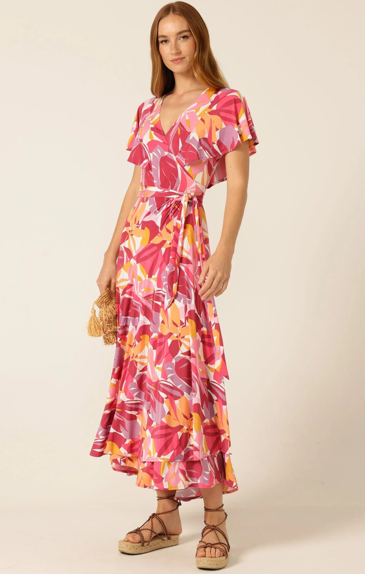 TROPICANA POP WRAP DRESS - Image 2