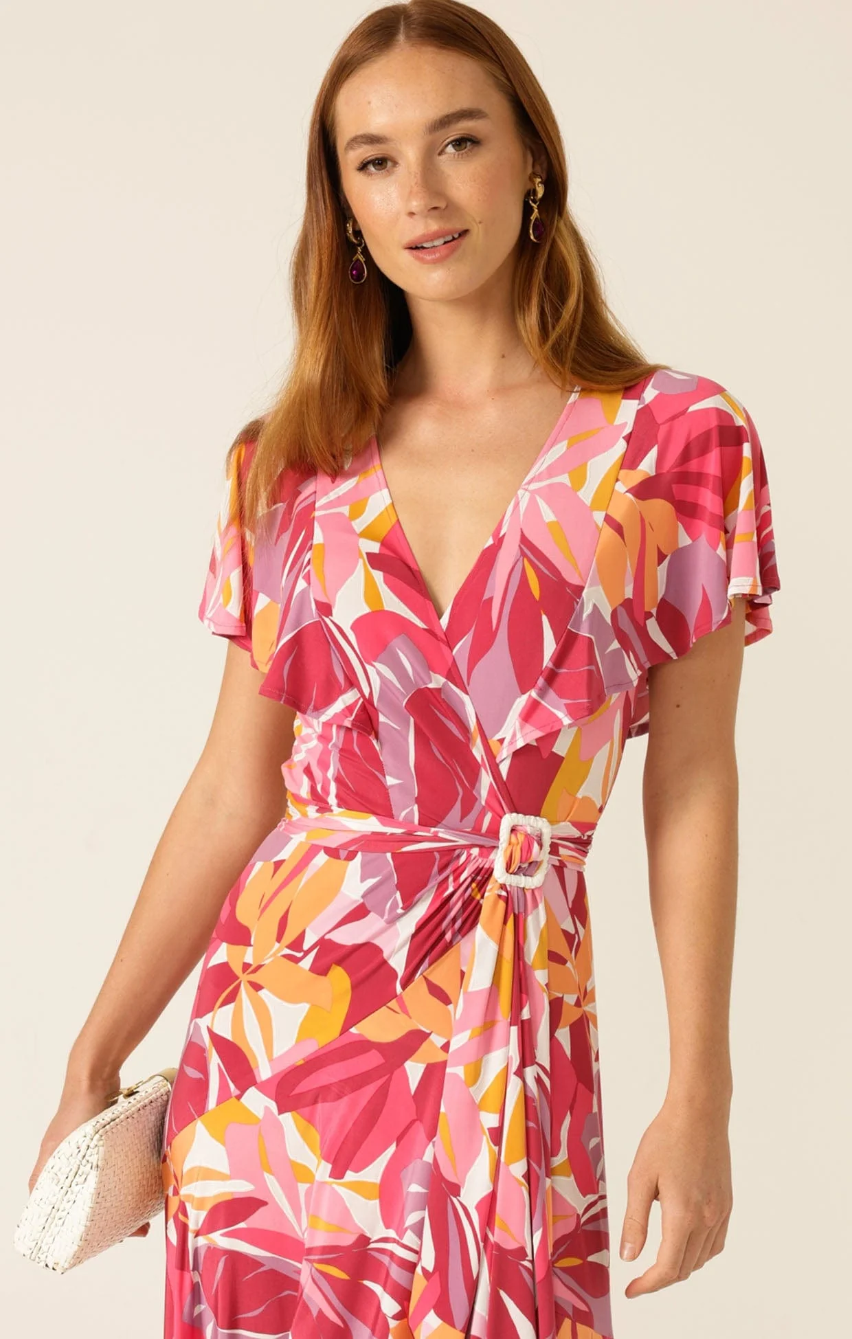 TROPICANA POP WRAP DRESS - Image 3