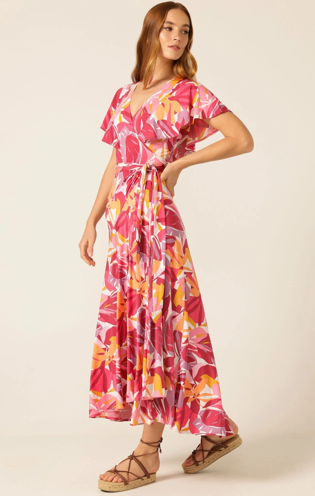 TROPICANA POP WRAP DRESS - Image 6