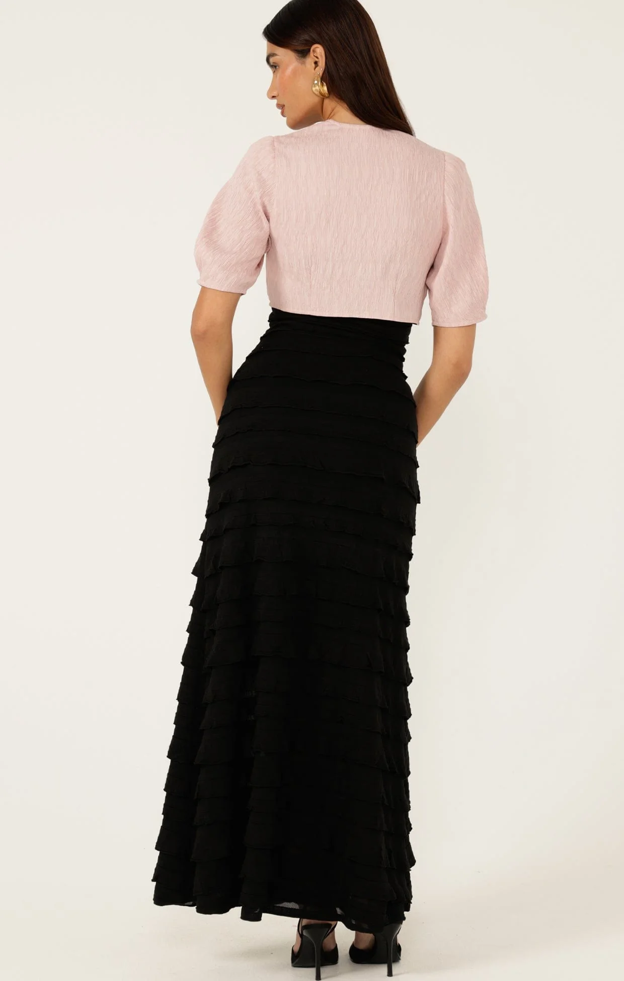 TUCK SLEEVE JACKET IN PALE PINK - Image 6