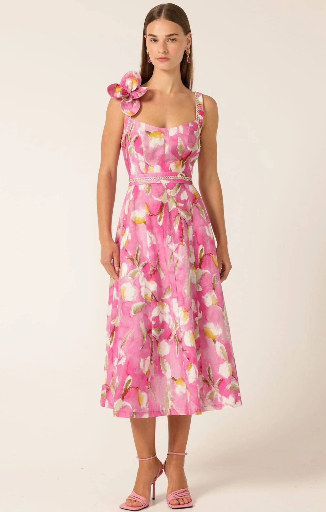 TULIP ROSE MIDI DRESS
