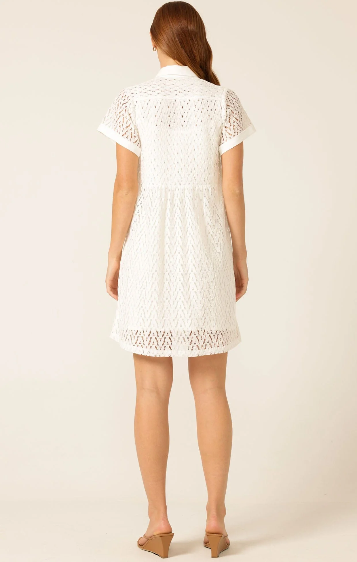 WHITE LOTUS SHIFT DRESS IN WHITE - Image 6
